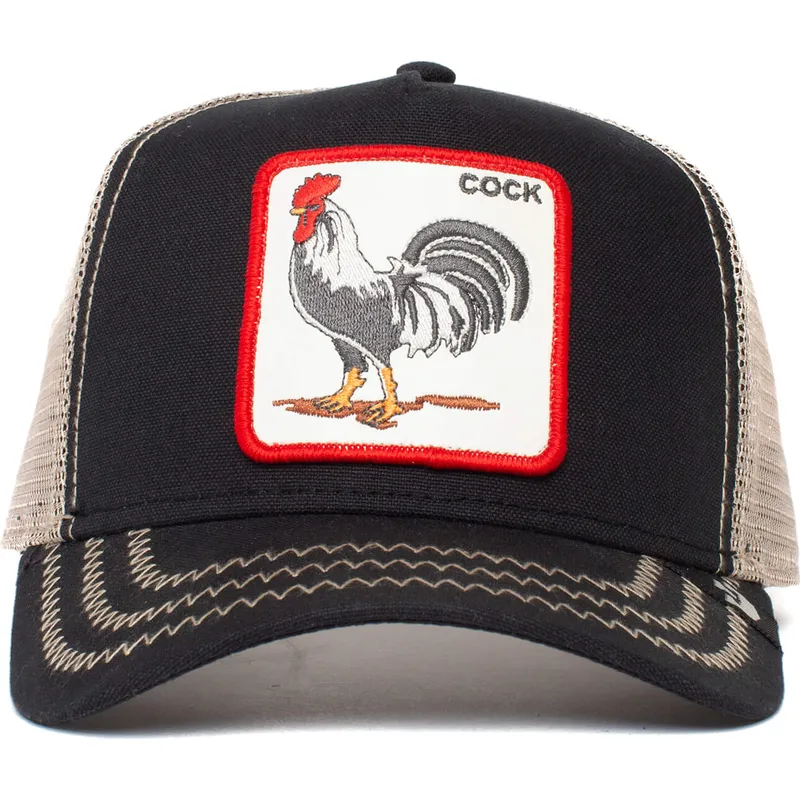 sort-trucker-kasket-hane-rooster-fra-goorin-bros