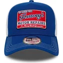 trucker-cap-blau-und-weiss-9forty-a-frame-vintage-motor-repairs-von-new-era