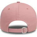 rosa-verstellbare-curved-cap-mit-rosa-logo-9forty-league-essential-der-new-york-yankees-mlb-von-new-era
