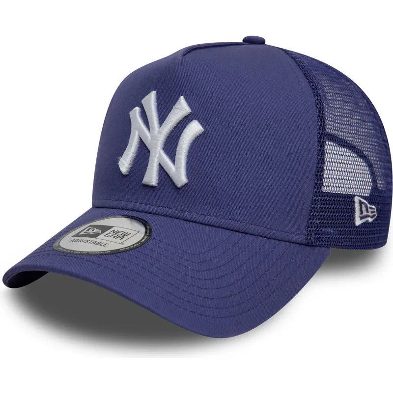 trucker-cap-violett-9forty-a-frame-league-essential-der-new-york-yankees-mlb-von-new-era