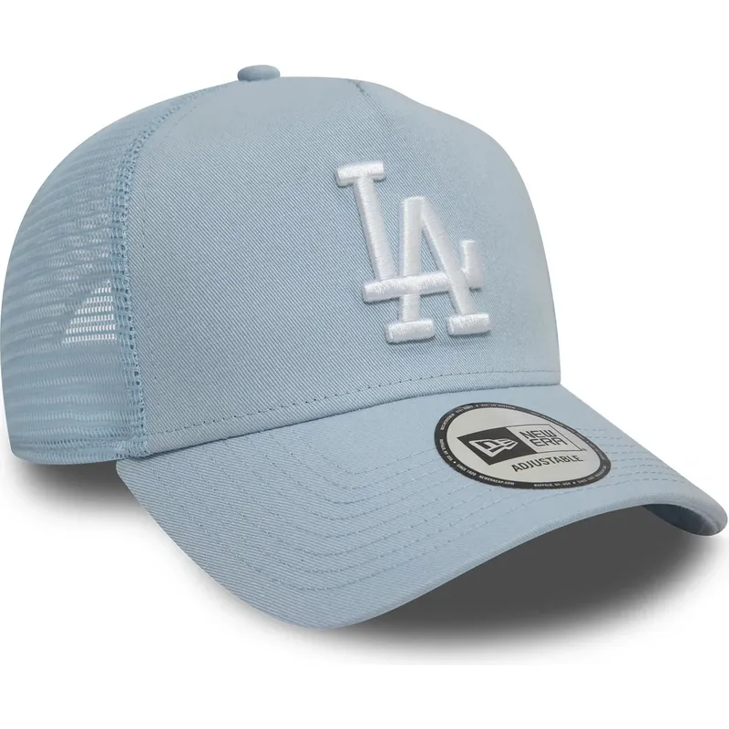 cappellino-trucker-azzurro-9forty-a-frame-league-essential-dei-los-angeles-dodgers-mlb-di-new-era
