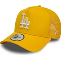 casquette-trucker-jaune-9forty-a-frame-league-essential-los-angeles-dodgers-mlb-new-era