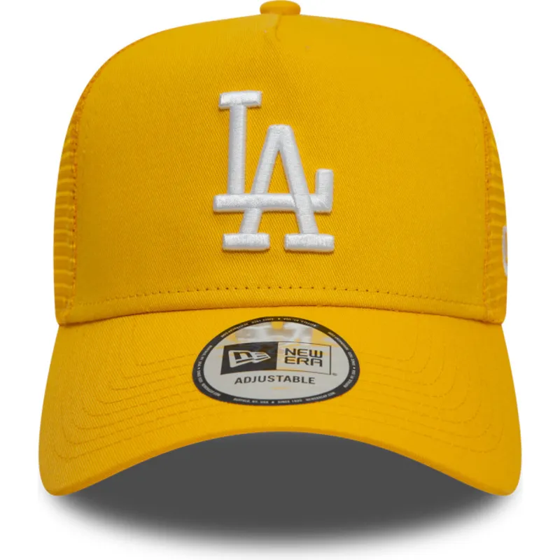 cappellino-trucker-giallo-9forty-a-frame-league-essential-dei-los-angeles-dodgers-mlb-di-new-era