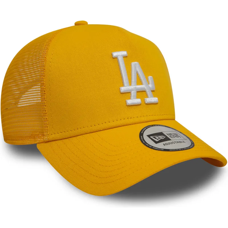 cappellino-trucker-giallo-9forty-a-frame-league-essential-dei-los-angeles-dodgers-mlb-di-new-era
