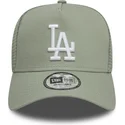 new-era-9forty-a-frame-league-essential-los-angeles-dodgers-mlb-light-green-trucker-hat