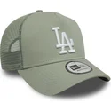 casquette-trucker-verte-claire-9forty-a-frame-league-essential-los-angeles-dodgers-mlb-new-era