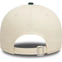cappello-curvo-beige-e-verde-regolabile-9forty-colour-block-degli-oakland-athletics-mlb-di-new-era