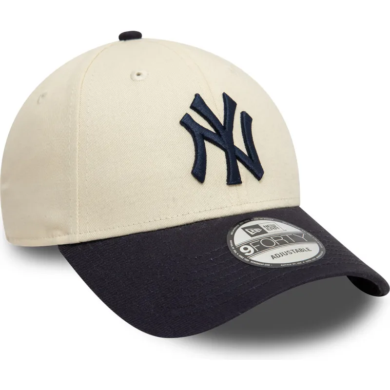 regulowana-czapka-z-daszkiem-bezowo-granatowa-9forty-colour-block-new-york-yankees-mlb-marki-new-era