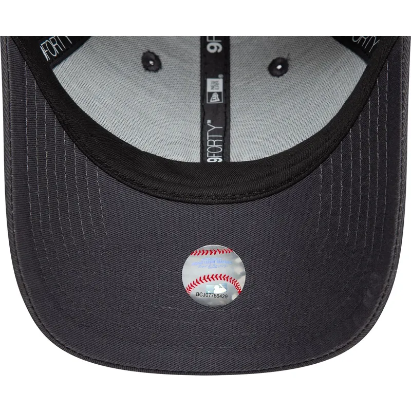 graue-verstellbare-curved-cap-mit-orangefarbenem-logo-9forty-side-patch-der-detroit-tigers-mlb-von-new-era