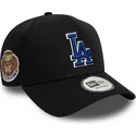 cappellino-curvo-nero-snapback-con-logo-blu-9forty-a-frame-world-series-patch-di-los-angeles-dodgers-mlb-di-new-era