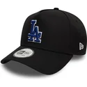 cappellino-curvo-nero-snapback-con-logo-blu-9forty-a-frame-world-series-patch-dei-los-angeles-dodgers-mlb-di-new-era