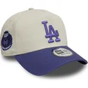 bezowo-fioletowa-czapka-z-zakrzywionym-daszkiem-snapback-z-fioletowym-logo-9forty-a-frame-world-series-patch-los-angeles-dodgers