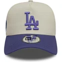 cappellino-con-visiera-curva-beige-e-viola-snapback-con-logo-viola-9forty-a-frame-world-series-patch-dei-los-angeles-dodgers-mlb