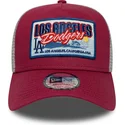 gorra-trucker-roja-9forty-a-frame-patch-de-los-angeles-dodgers-mlb-de-new-era