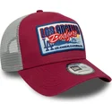rote-trucker-kappe-9forty-a-frame-patch-von-los-angeles-dodgers-mlb-von-new-era