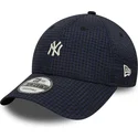 justerbar-marinbla-9forty-seersucker-keps-med-bojd-skarm-fran-new-york-yankees-mlb-av-new-era