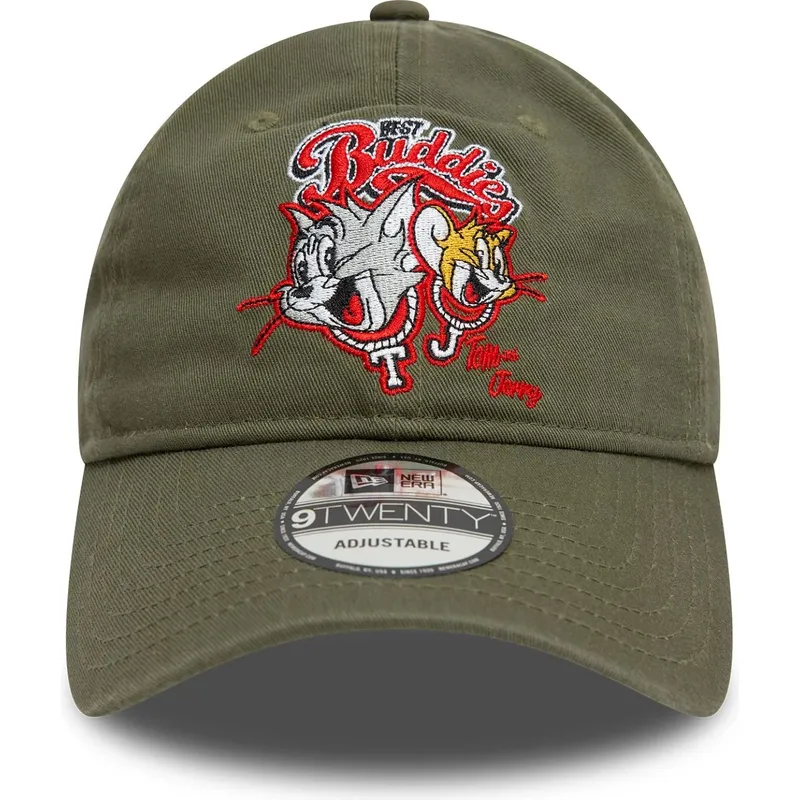 zielona-zakrzywiona-regulowana-czapka-9twenty-tom-i-jerry-looney-tunes-od-new-era