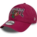 casquette-courbee-rouge-ajustable-9twenty-washed-diable-tasmanie-looney-tunes-new-era