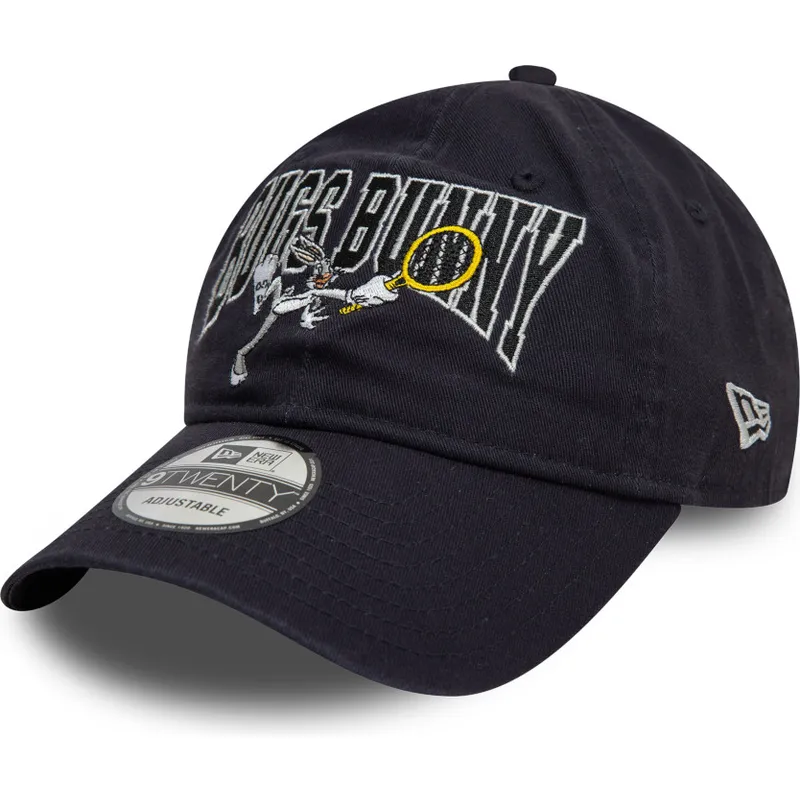 cappellino-curva-blu-marino-regolabile-9twenty-washed-di-bugs-bunny-looney-tunes-di-new-era