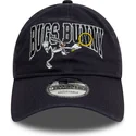 marineblaue-verstellbare-curved-cap-9twenty-washed-bugs-bunny-looney-tunes-von-new-era