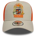 beige-orangefarbene-trucker-cap-9forty-a-frame-summer-patch-von-taste-the-sunshine-von-new-era