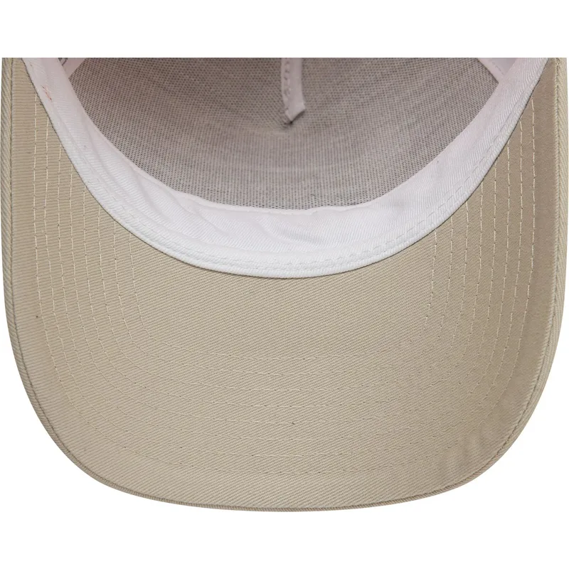 beige-orangefarbene-9forty-a-frame-summer-patch-trucker-cap-taste-the-sunshine-von-new-era