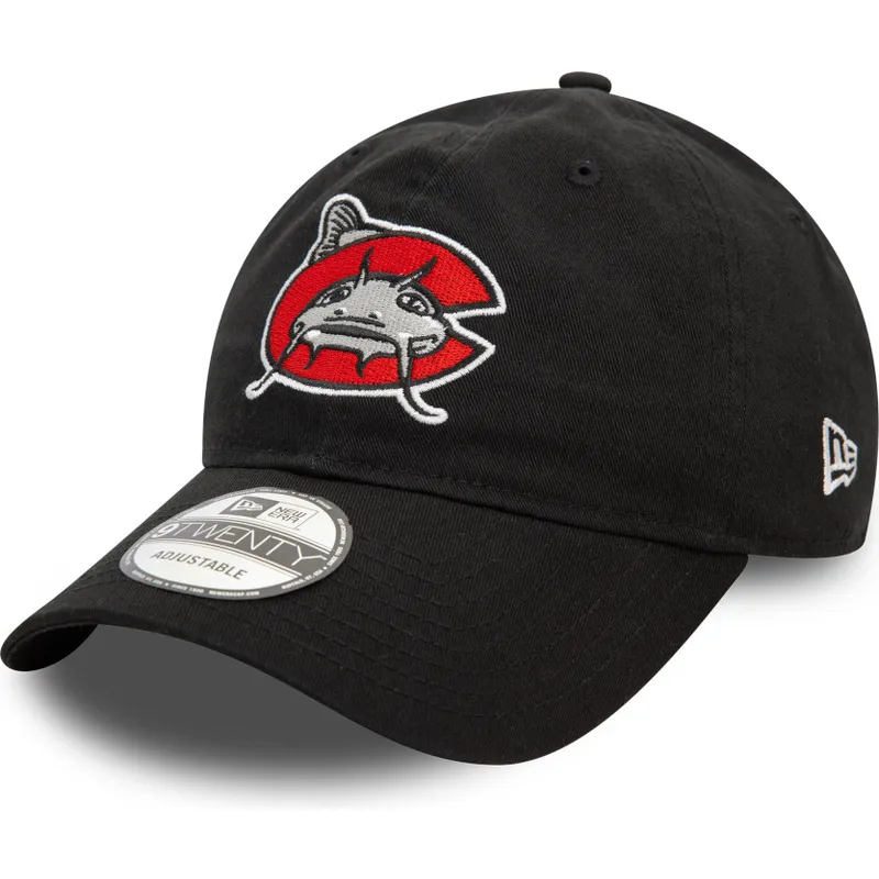 cappellino-curvo-nero-regolabile-9twenty-dei-carolina-mudcats-milb-di-new-era
