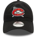 casquette-courbee-noire-ajustable-9twenty-carolina-mudcats-milb-new-era