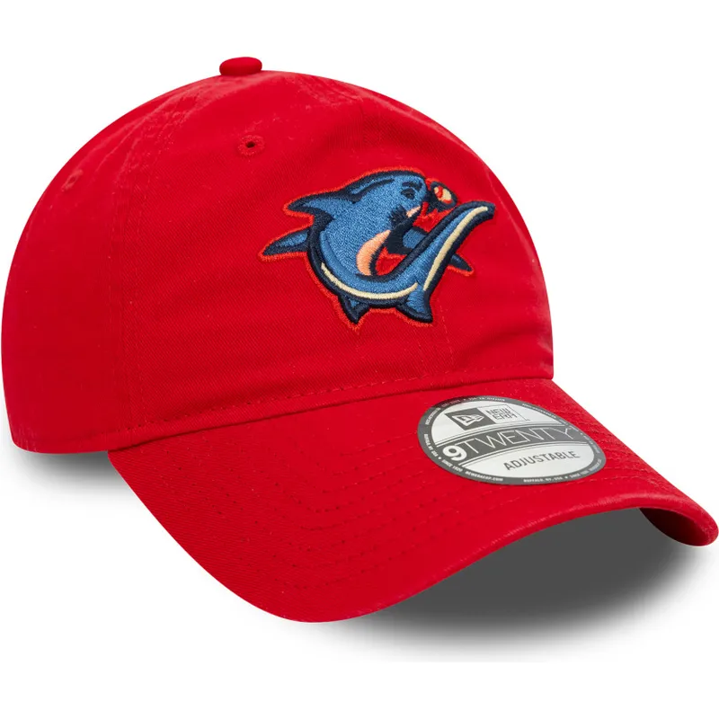 rote-verstellbare-9twenty-curved-cap-der-clearwater-threshers-milb-von-new-era