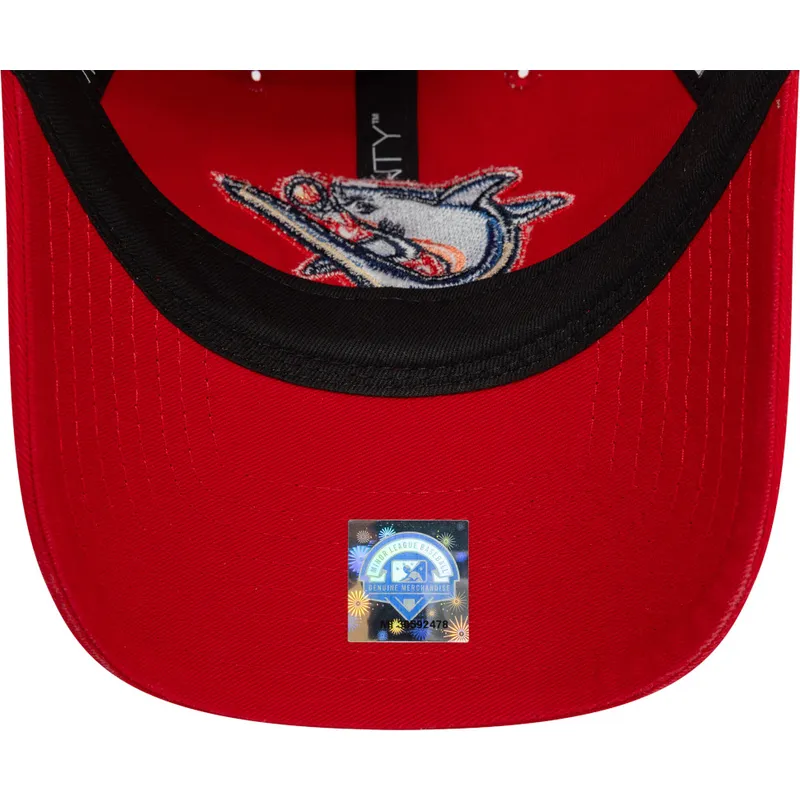 rote-verstellbare-9twenty-curved-cap-der-clearwater-threshers-milb-von-new-era