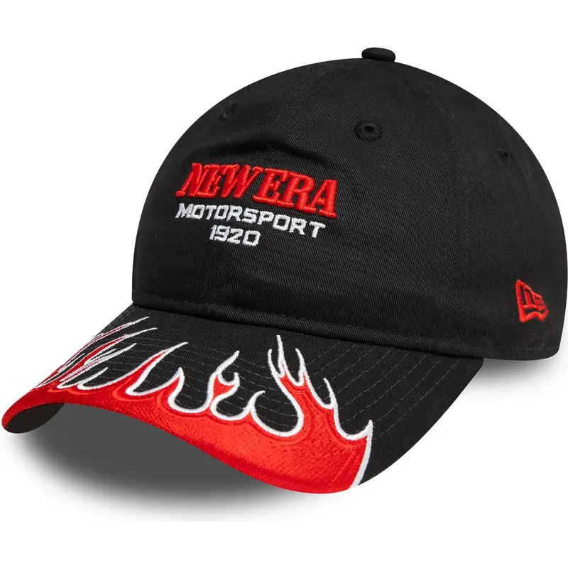 czarna-zakrzywiona-czapka-z-daszkiem-regulowana-dla-kobiet-9twenty-flame-visor-od-new-era