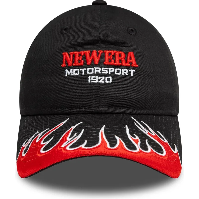 czarna-zakrzywiona-czapka-z-daszkiem-regulowana-dla-kobiet-9twenty-flame-visor-od-new-era