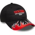 czarna-zakrzywiona-regulowana-czapka-damska-9twenty-flame-visor-marki-new-era