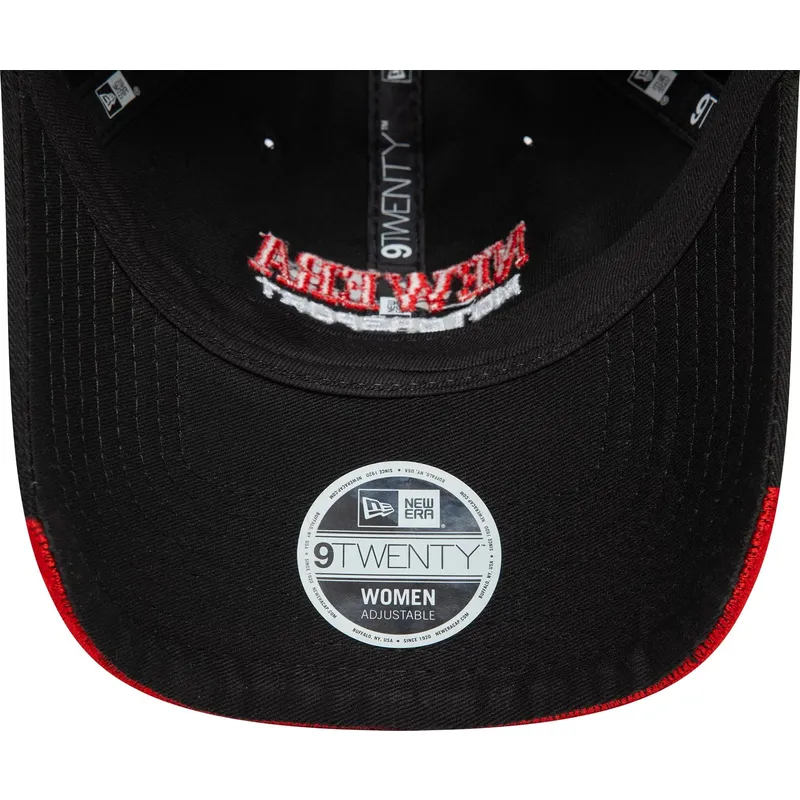 czarna-zakrzywiona-czapka-z-daszkiem-regulowana-dla-kobiet-9twenty-flame-visor-od-new-era