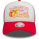 cappello-trucker-bianco-e-rosso-da-donna-9forty-a-frame-foam-di-miami-beach-citta-e-spiagge-di-new-era