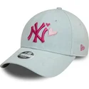 cappellino-curvo-azzurro-regolabile-da-donna-con-logo-rosa-9forty-denim-icon-heart-dei-new-york-yankees-mlb-di-new-era
