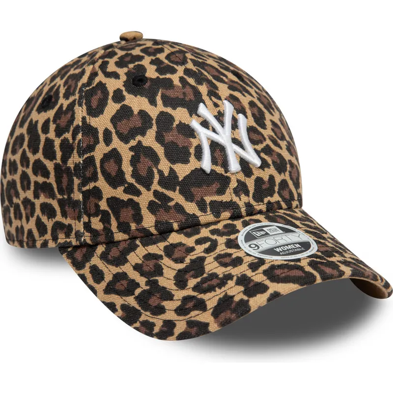 cappellino-curvo-leopardato-regolabile-da-donna-9forty-dei-new-york-yankees-mlb-di-new-era