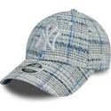 cappello-curvo-blu-regolabile-da-donna-9forty-tweed-dei-new-york-yankees-mlb-di-new-era