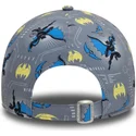 cappellino-curvo-grigio-per-bambino-9forty-all-over-print-di-batman-dc-comics-di-new-era