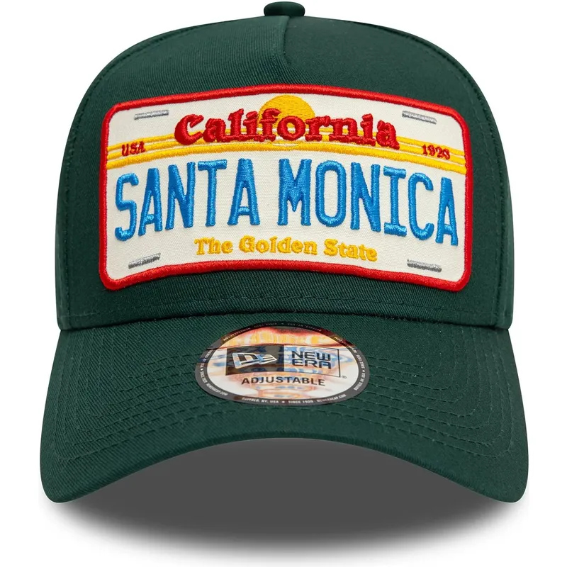 czapka-z-zakrzywionym-daszkiem-zielona-snapback-9forty-a-frame-tablica-rejestracyjna-santa-monica-miasta-i-plaze-od-new-era