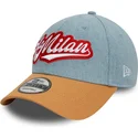 gorra-curva-azul-y-marron-ajustable-9forty-denim-de-ac-milan-serie-a-de-new-era