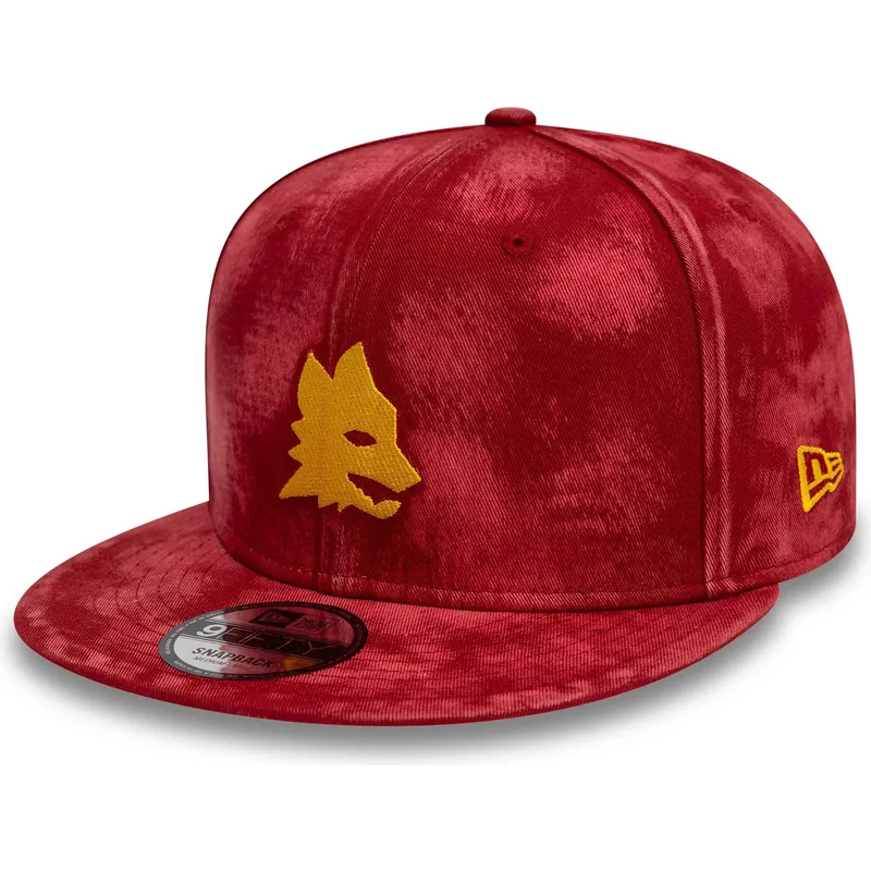 rod-flad-snapback-9fifty-tie-dye-kasket-fra-associazione-sportiva-roma-serie-a-fra-new-era
