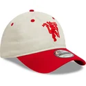 cappellino-curvo-bianco-e-rosso-regolabile-9twenty-contrast-visor-del-manchester-united-football-club-premier-league-di-new-era