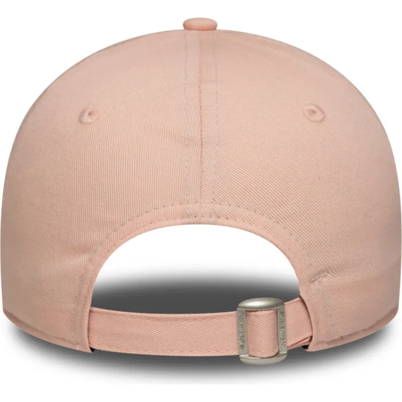 rosa-justerbar-kurvkeps-for-damer-med-rosa-logotyp-9forty-league-essential-new-york-yankees-mlb-fran-new-era