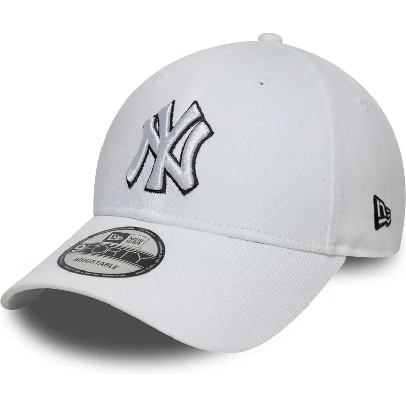 biala-regulowana-czapka-z-zakrzywionym-daszkiem-9forty-outline-new-york-yankees-mlb-marki-new-era