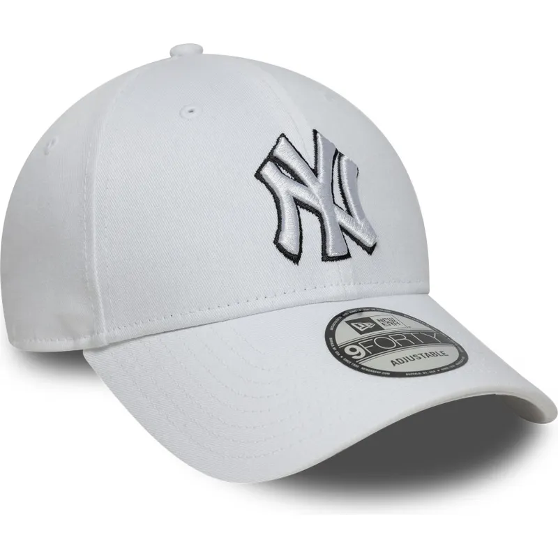 new-york-yankees-mlb-new-era-9forty-outline-justerbar-hvid-buet-kasket