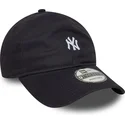 justerbar-9twenty-marinebla-buet-kasket-med-mini-logo-fra-new-york-yankees-mlb-fra-new-era