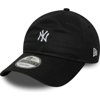 Gorra curva negra ajustable 9TWENTY Mini Logo de New York Yankees MLB de New Era