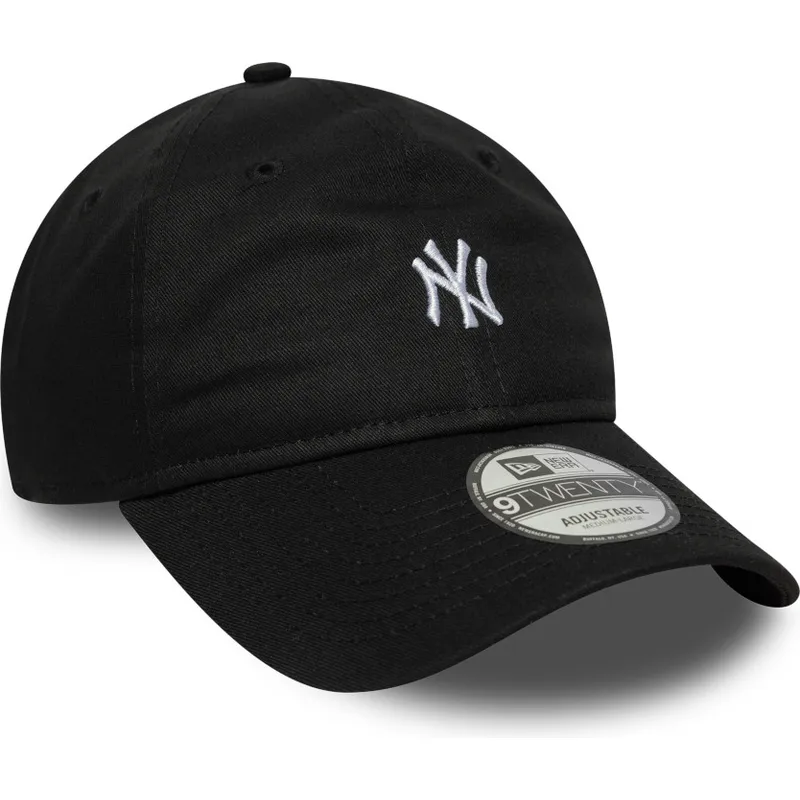 svart-bojd-justerbar-keps-9twenty-mini-logo-fran-new-york-yankees-mlb-av-new-era