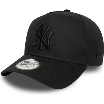 Gorra curva negra snapback con logo negro E Frame League Essential de New York Yankees MLB de New Era